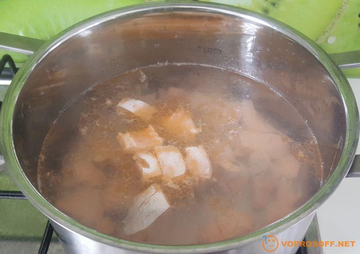 Подготовка бульона для мисо супа